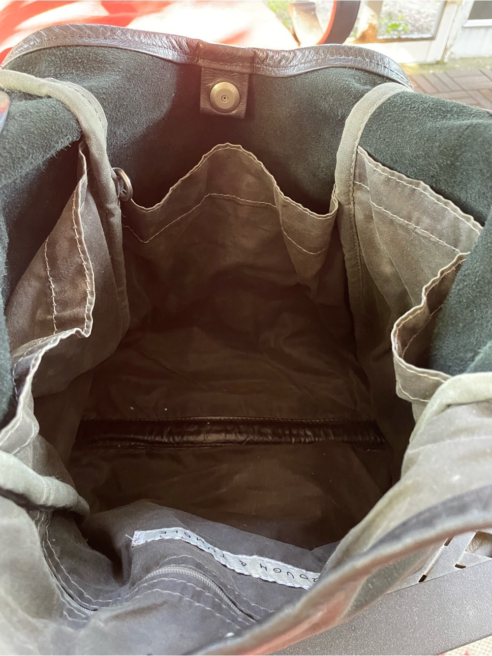 Rough and Tumble Large Minimal Tote Dark Gray EUC Made in USA - Picture 2 of 14